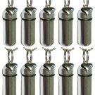 Family Set of 10 Silver Puffed Heart CREMATION URN Necklaces