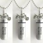Set of 5  "Born To Be Wild" Motorcycle CREMATION URNS w/Pouches, Chains, Funnel