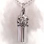 Silver Turtle CREMATION URN with 24" Necklace, Black Velvet Pouch & Fill Kit