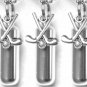 Set of FIVE Silver Golf Club CREMATION URN Necklaces w/Velvet Pouches & Fill Kit