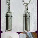 HOLLOW CROSS  2pc.Special Set - Anointing Oil Holder Necklace & Keychain w/Pouch