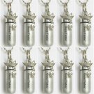 Unique Family Set of Ten Brushed Silver ENGRAVED CREMATION URNS  "Gone Fishin"