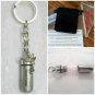 FISHERMAN "Gone Fishin" CREMATION URN on Stainless Keychain w/Pouch & Fill Kit