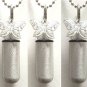 FIVE Brushed Silver Lace Butterfly CREMATION URN Necklaces w/Pouches & Fill Kit
