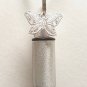 FIVE Brushed Silver Lace Butterfly CREMATION URN Necklaces w/Pouches & Fill Kit