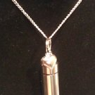 Silver Heart ANOINTING OIL HOLDER 18" NECKLACE with Inner Vial & Velvet Pouch