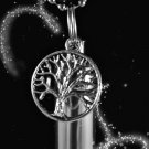 TREE OF LIFE ANOINTING OIL HOLDER on 24" Ball-Chain NECKLACE with Velvet Pouch