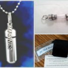COMPLETE SET Marines CREMATION URN with Necklace, Velvet Pouch, Fill Kit
