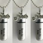 Set of 3 "Born To Ride" Motorcycle CREMATION URNS w/Pouches, Chains, Fill Kit