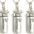 Set of 3  "Gone Fishin"  Fisherman CREMATION URN Necklaces with Velvet Pouches