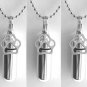 Set of 3 Silver Dog Paw CREMATION URN Necklaces with Velvet Pouches