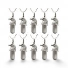 Set of TEN Brushed Silver Bald Eagle CREMATION URN Necklaces with Velvet Pouches