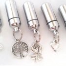 Five Assorted Silver CREMATION URN Necklaces - Rose/Tree/Butterfly/Heart/Cross