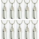 Set of TEN CANCER AWARENESS ANOINTING OIL HOLDER Necklaces with Velvet Pouches