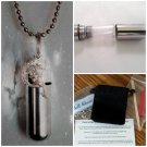 COMPLETE SET - Angel on Moon Cremation Urn with Necklace, Velvet Pouch, Fill Kit