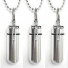ENGRAVED Special Set of FIVE Hollow Cross CREMATION URNS w/Pouches & Ball-Chains