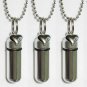 Set of 3 Lovely Silver Puffed Heart CREMATION URN Necklaces with Velvet Pouches