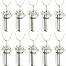 Set of 10 Motorcycle Cremation Urn Necklaces with Velvet Pouches & Fill Kit