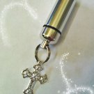 Silver Cross CREMATION URN Keepsake with Velvet Pouch & Fill Kit
