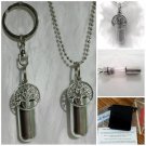 TREE-OF-LIFE  2pc.Special Set - Anointing Oil Holder Necklace & Keychain w/Pouch