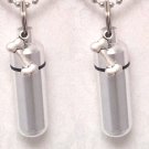 PAIR of Silver Dog Bone - PET CREMATION URN Keepsake w/velvet pouch & Fill Kit