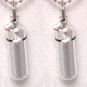 PAIR of Silver Dog Bone - PET CREMATION URN Keepsake w/velvet pouch & Fill Kit