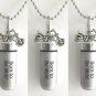 Set of 3 "Born To Be Wild" Motorcycle CREMATION URNS w/Pouches, Chains, Fill Kit