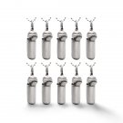 Set of 10 Baseball Cremation Urn Necklaces with Velvet Pouches and Fill Kit