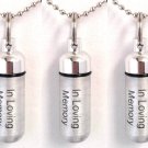 ENGRAVED Set of FIVE Brushed Silver "In Loving Memory" CREMATION URN NECKLACES