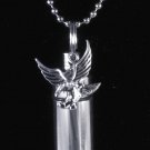 Patriotic American Eagle CREMATION URN 24"Ball-Chain NECKLACE w/Pouch & Fill Kit