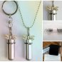 DRAGONFLY  2pc. Special Set - Cremation Urn Necklace & Keychain Urn w/Pouch