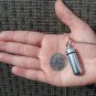 COMPLETE SET - Silver Pet Paw Cremation Urn with Necklace, Pouch, Fill Kit