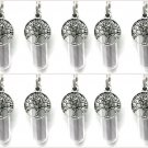 Family Set of TEN Tree-Of-Life CREMATION URN NECKLACES w/Pouches, Chains, Funnel