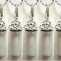 Set of 5 Silver Infinity CREMATION URNS w/Velvet Pouches, Ball-Chains, Fill Kit