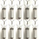 Lovely Set of 10 Brushed Silver LACE BUTTERFLY CREMATION URN NECKLACES w/Pouches