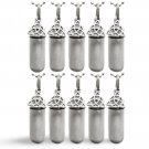 Set of TEN Brushed Silver Infinity CREMATION URNS w/Pouches, Chains, Fill Kit