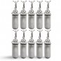 Set of TEN Brushed Silver Infinity CREMATION URNS w/Pouches, Chains, Fill Kit
