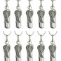 Set of TEN Angel Wings CREMATION URNS w/Velvet Pouches, Ball-Chains, Fill Kit