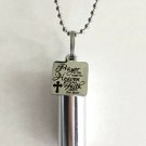 Engraved CREMATION URN NECKLACE "Prayer Is The Road To Heaven....etc" With Pouch