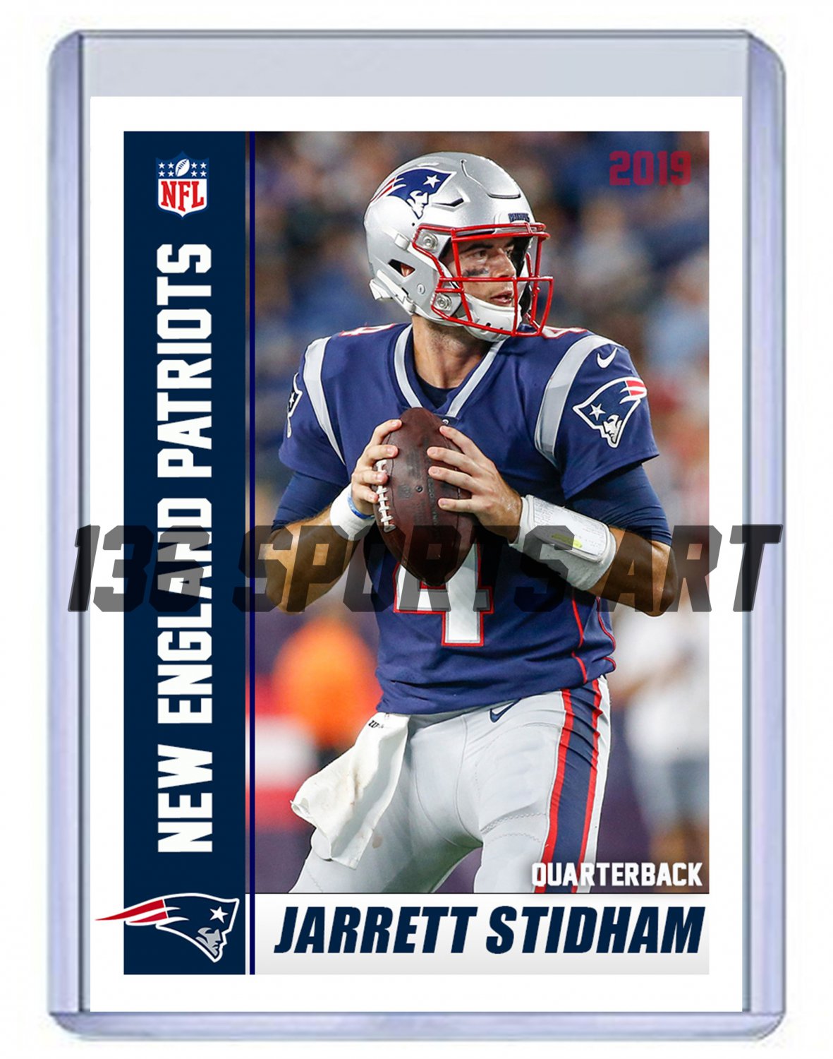 Set Of Nine (9) 2019 NEW ENGLAND PATRIOTS Custom Football Cards