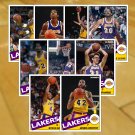 Set of nine (9) LOS ANGELES LAKERS 1985-1986 custom basketball cards