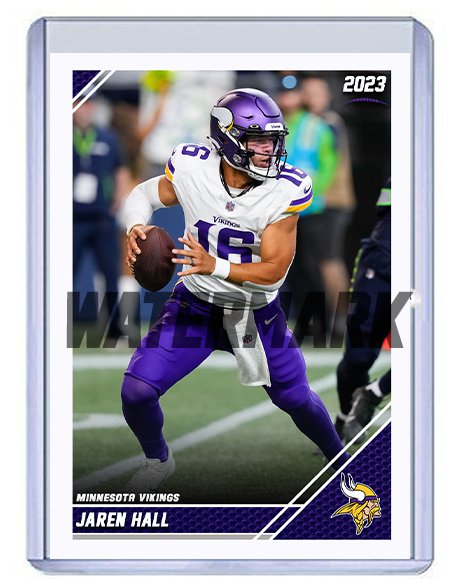 JAREN HALL 2023 MINNESOTA VIKINGS custom football card