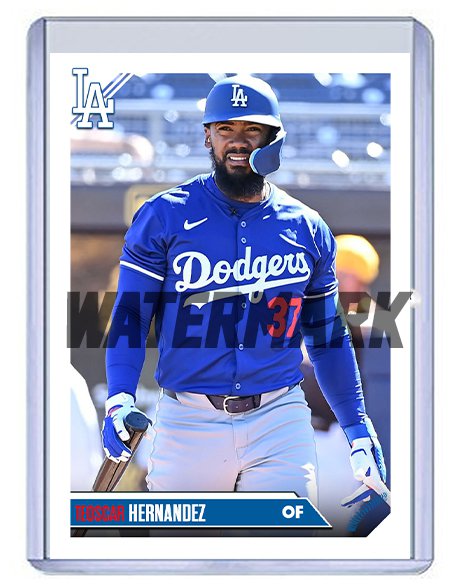 TEOSCAR HERNANDEZ 2024 LOS ANGELES DODGERS Custom Baseball Card
