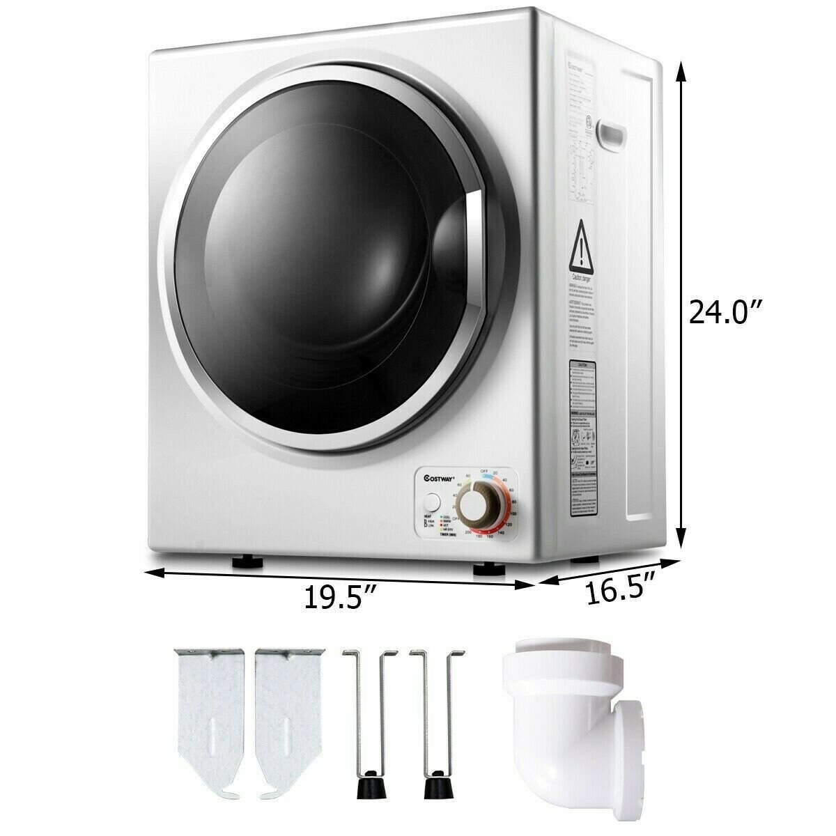 WALL MOUNTED STAINLESS STEEL COMPACT ELECTRIC CLOTHES DRYER (BRAND NEW)