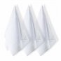 12PC Men's White Polyester Handkerchiefs Classic Vintage Pocket Square Set