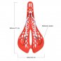 Plastic Bicycle Saddle Breathable MTB Ergonomic Shock Absorption for Men and Women (Red)