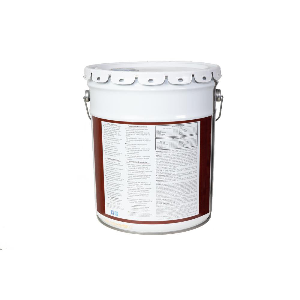 Ready Seal 525 Exterior Wood Stain and Sealer, Dark Walnut 5 gal bucket