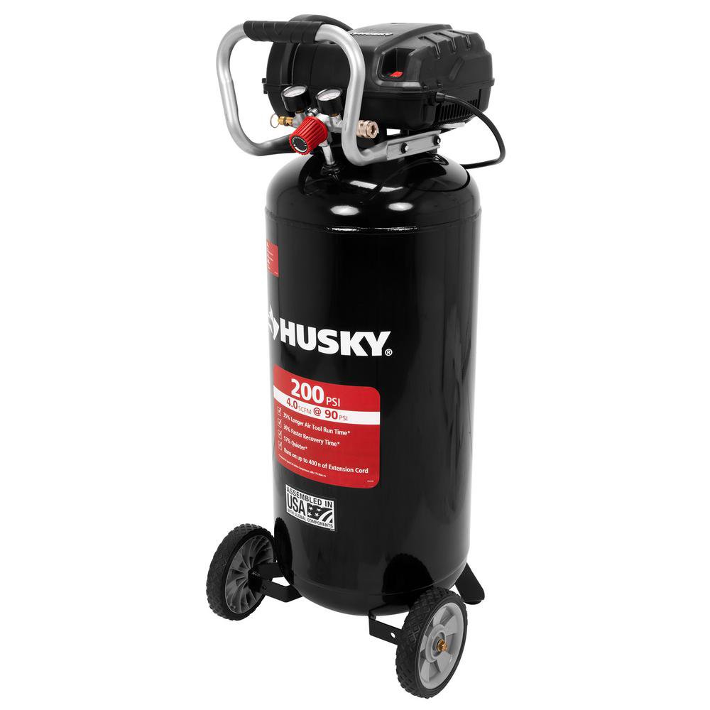 Husky C202h 20 Gal 200 Psi Oil Free Portable Vertical Electric Air