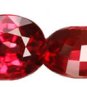 0.89 ct. Ruby, Pinkish Red, VVS Oval Faceted Rubies - 1 PAIR