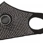 SILVER CRYSTAL RHINESTONE Bling Studded Elegant Stylish Face Mask w/Respirator A